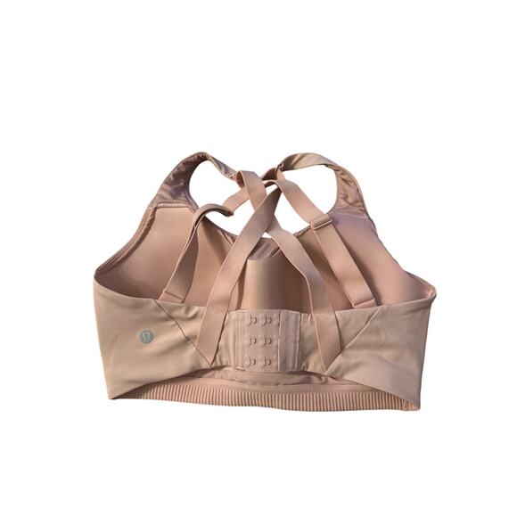 Women 32DD Lululemon Pink Sports Bra Strappy Adjustable Padded High Support - Picture 3 of 5